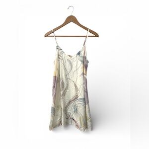Athleta Abstract Cupro Slip Dress Multicolor Size Medium Calm Cool Pajama